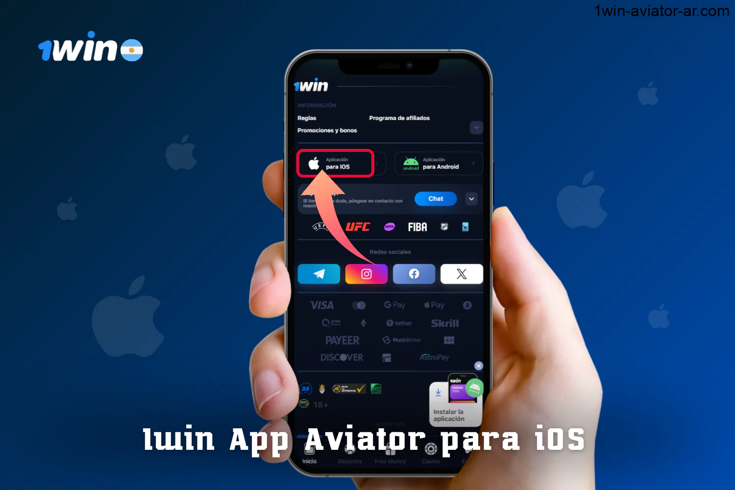 1win aviator app para ios disponible para usuarios en Argentina