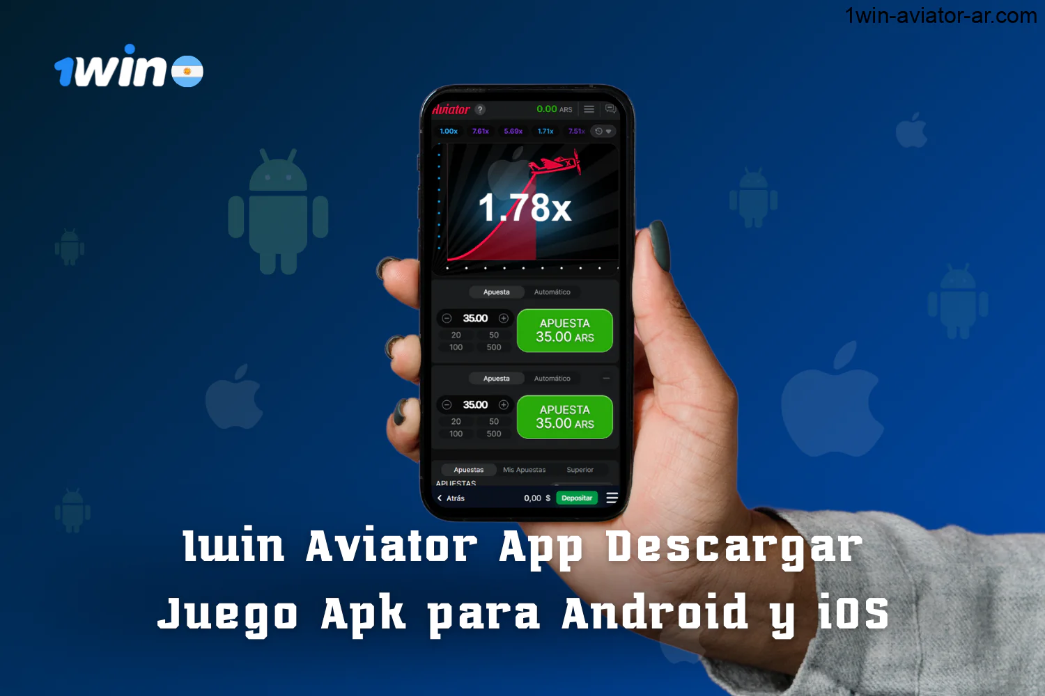 1win aviator app disponible para descargar para android e ios para usuarios en Argentina