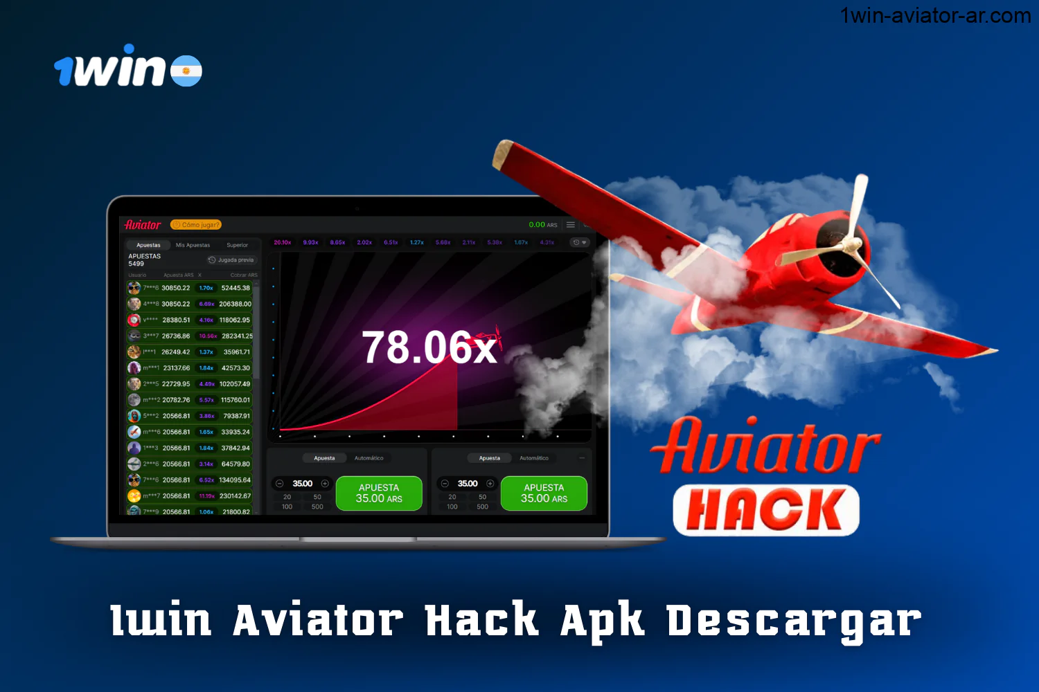 1win aviator hack apk descargar para jugadores argentinos