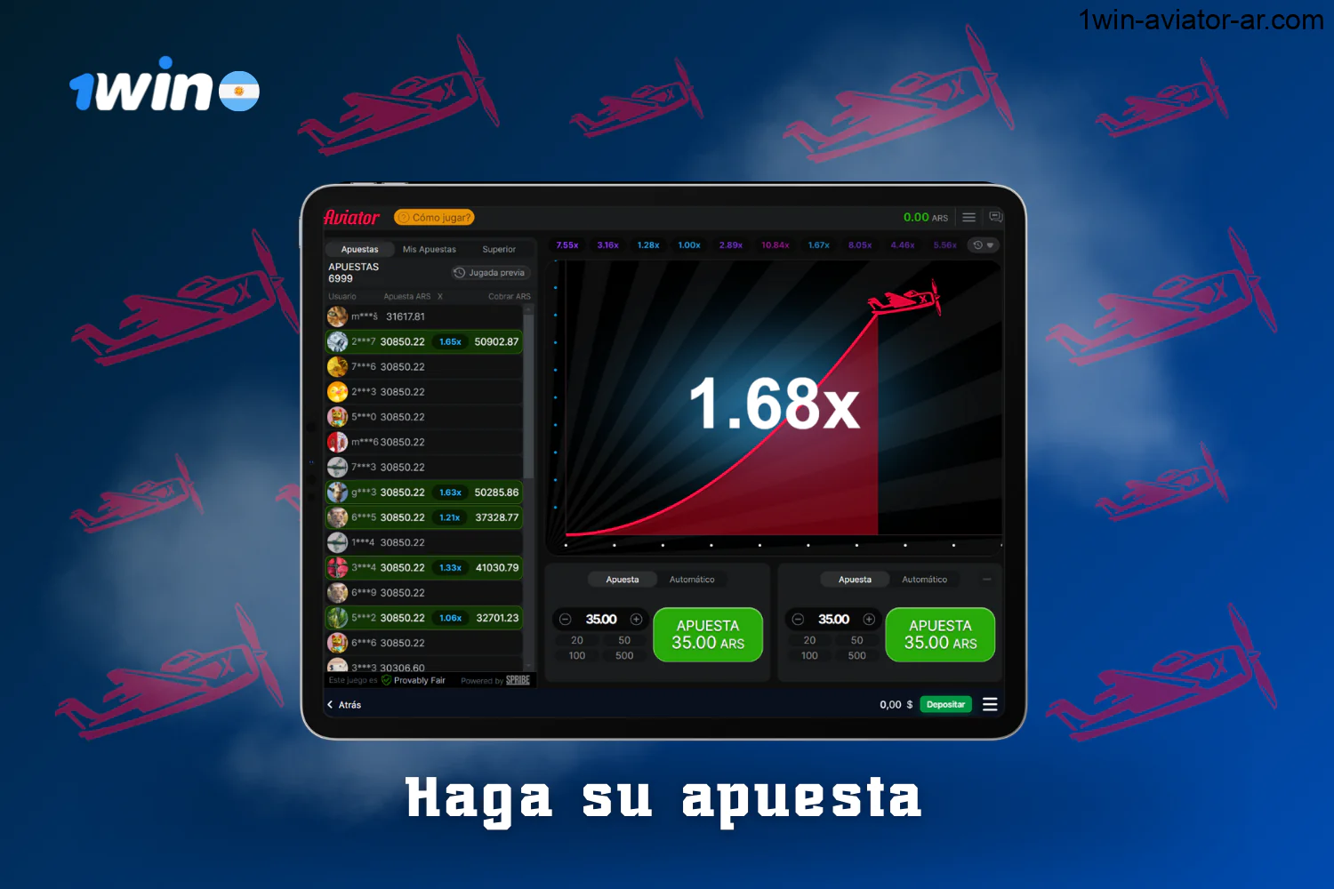 en Aviator en 1win casino los usuarios de Argentina pueden hacer apuestas