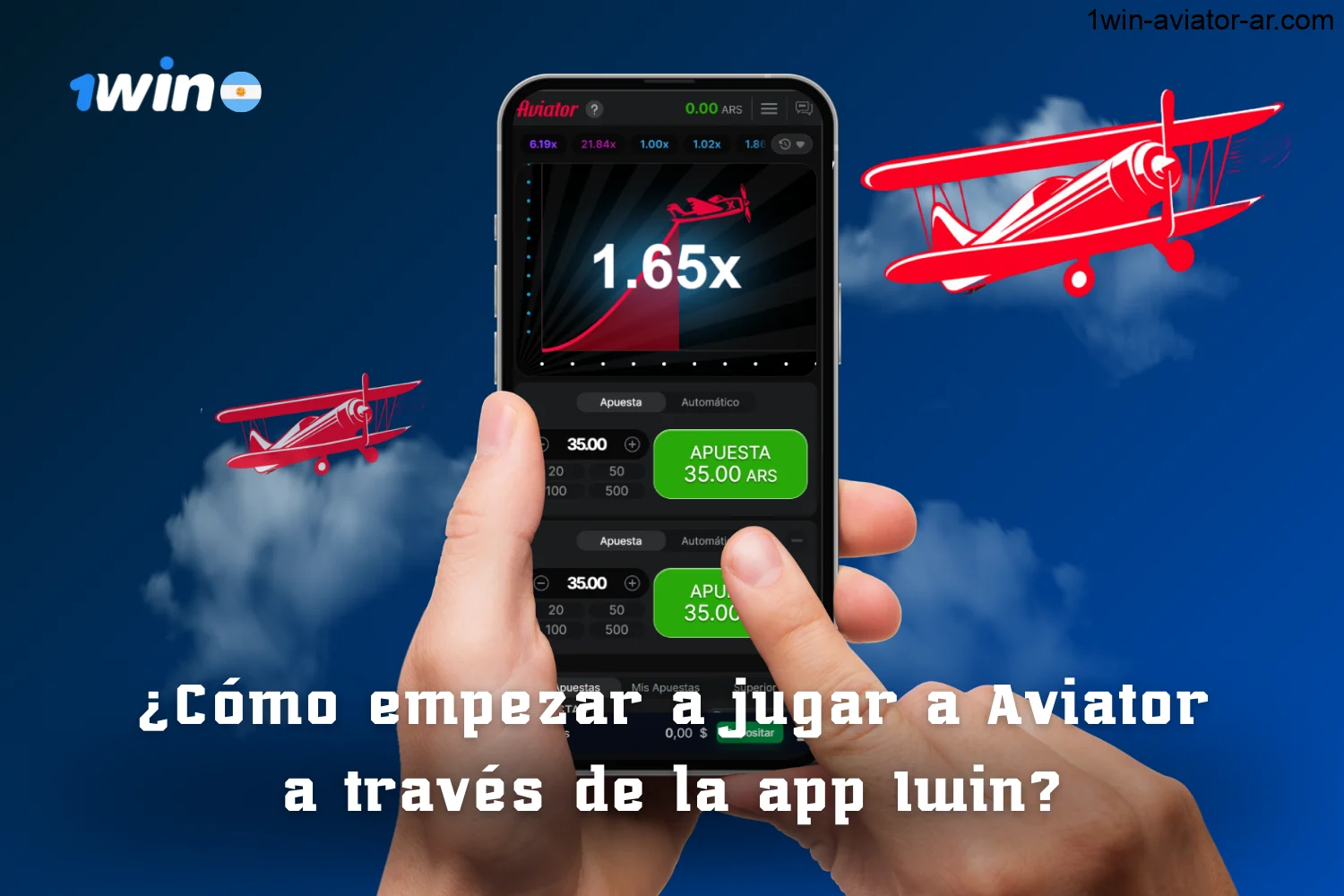 ¿Cómo pueden los jugadores de Argentina empezar a jugar al Aviator a través de la aplicación 1win?